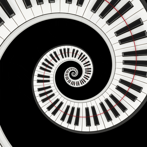 konczakowski giphyupload music black black and white GIF