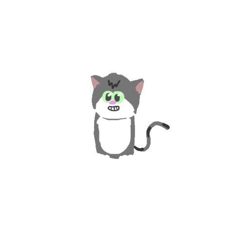 Happy Cat Sticker by gonchihouses