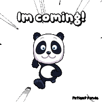 Panda Coming Sticker by VeeFriends
