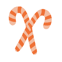 Candy Cane Christmas Sticker