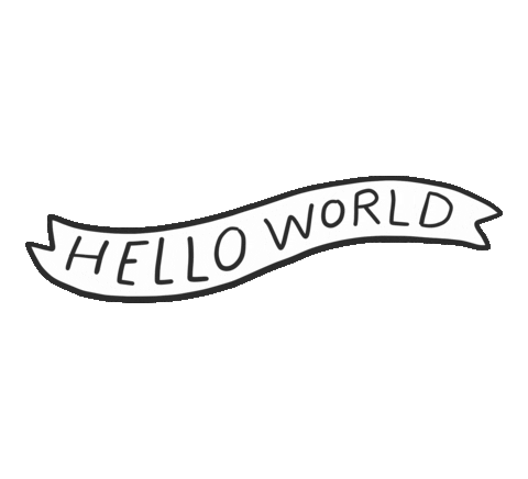 Hello World Sticker by aquarela