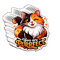 Cute Cat You Are Perfect Sticker