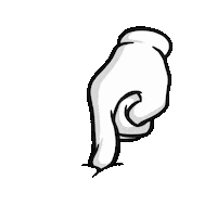 Hand Point Sticker by Comicada