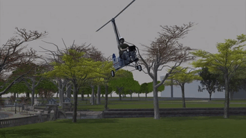 Digital Recreation of Gyroscope Landing on Capitol Lawn