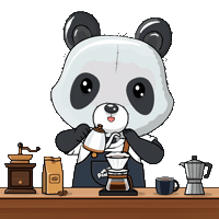 Good Morning Coffee Sticker by PandaPals