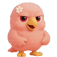 Angry Cute Bird Sticker