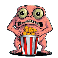 Hungry Nom Nom Sticker by Glooberts