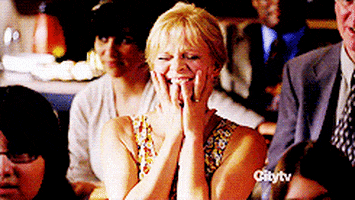 excited raising hope GIF