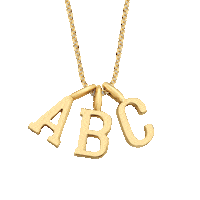 Minitials abc necklace oblique minitials Sticker