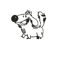 Dog Illustration Sticker