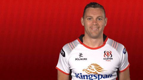 happy darren cave GIF by Ulster Rugby