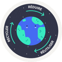 Earth Reduce Sticker by Jour de la Terre