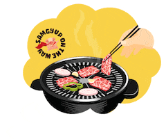 samgyupontheway fooddelivery cravings korean food kbbq Sticker