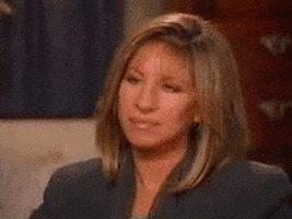 Bored Barbra Streisand GIF