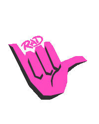 Pink Surfer Sticker