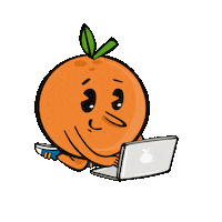 English Orange Sticker