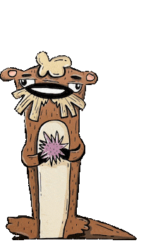 Sea Otter Sticker by Mike Bennett Art