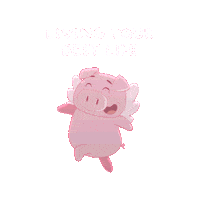 Happy Flying Pig Sticker by PositivelyPigasus