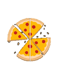 Hungry Pizza Sticker