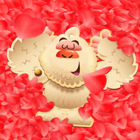 yeti in roses GIF by Candy Crush
