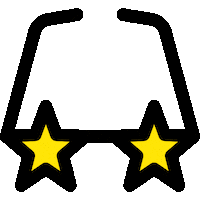 Star Glasses Sticker