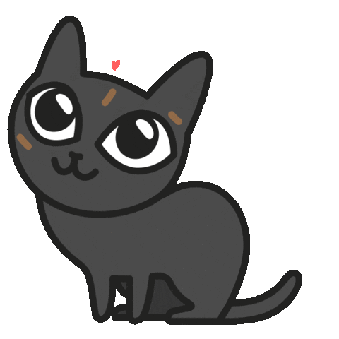 Cat Love Sticker by Vucka