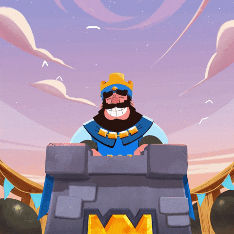 clash king crown slap clash royale GIF