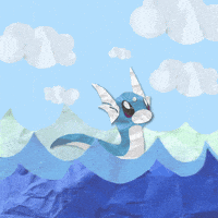 trappas water animated pokemon floating GIF