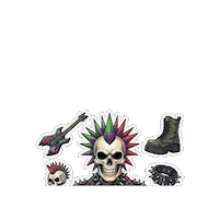 Punk Rock Halloween Sticker