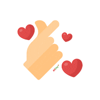 alldaysupermarket heart finger heart allday allday supermarket Sticker