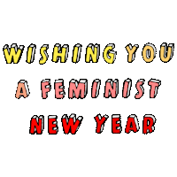 New Year Women Sticker