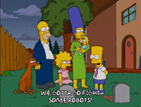 homer simpson robots GIF