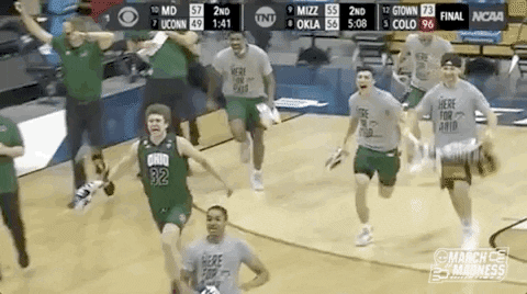 Excited College Basketball GIF by NCAA March Madness