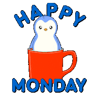 Monday Morning Penguin Sticker by Pudgy Penguins