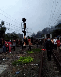 Fire Breaks Out on Jakarta Train After Crash at Level Crossing Kills 2
