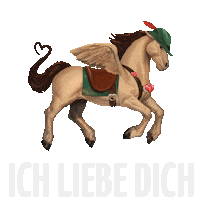 i love you horse Sticker by Owlient