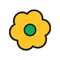 maevechocolate flower garden maeve yellow flower Sticker