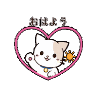 kensonkenpany cat hello goodmorning japanese Sticker
