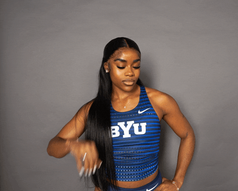 Trackfield GIF by BYU Cougars