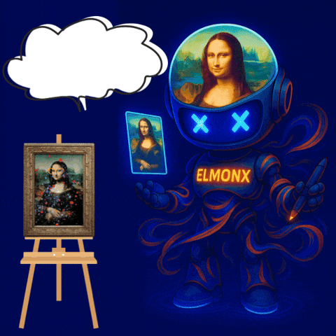 Mona Lisa Art GIF by ElmonX