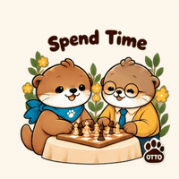 Chess Game Friendship GIF by Otto the Otter by GleeSpace