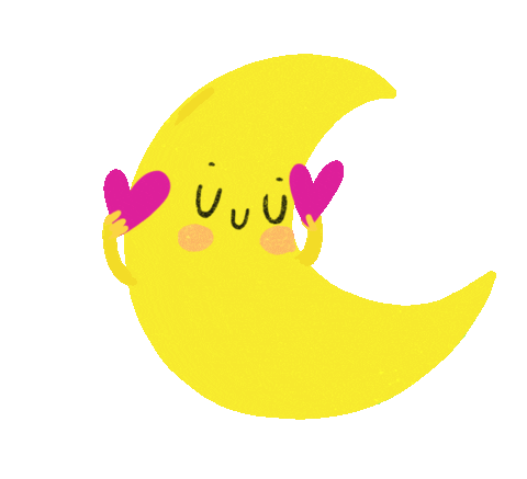 Moon Love Sticker by Maria Jose Da Luz