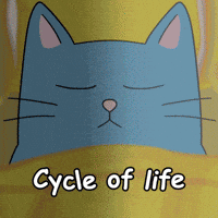 Tired Blue Cat GIF