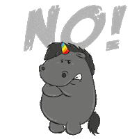 Unicorn No Sticker by Pummel & Friends