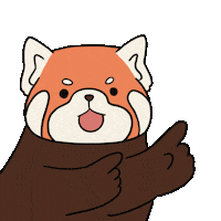 fujikao check attention check out redpanda Sticker