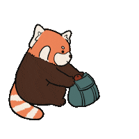 fujikao walking outside packing redpanda Sticker