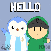 Penguin Hello GIF by Pudgy Penguins