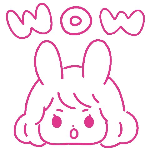 うさぎ Wow Sticker by nako yamaguchi