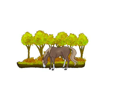 courtleeart horse forest trees seasons Sticker