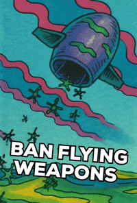Ban Flying Weapons GIF by The LSD Hotel